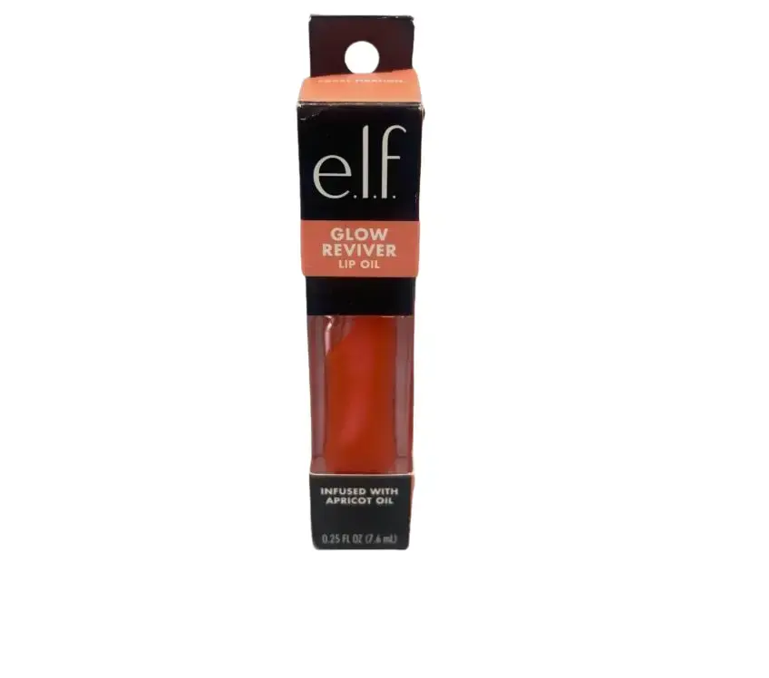 e.l.f. Glow Reviver Tinted Lip Oil - Coral Fixation, Makeup Lipstick Alternative with Nourishing Jojoba, Avocado & Pomegranate Oils, Ultra-Glossy Apricot-Scented Lip Care, Vegan & Cruelty-Free, Lipgloss
