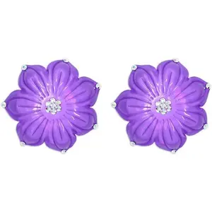Miami Iridescent Purple Floral Comfortable Reusable Cosplay Womenswear