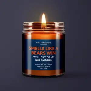 Smells Like A Bears Win Candle, Football Candle, Candle Gift