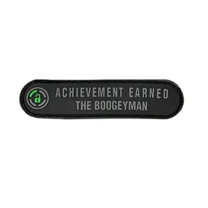 Achievement Earned The Boogeyman PVC Hook Fastener Backing 3.5x0.75 Inch Patch for Gear, Clothing, and More