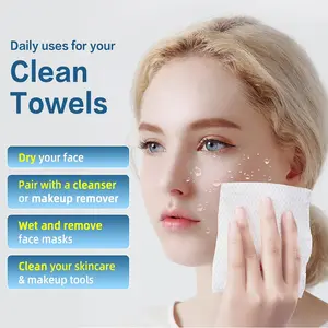 Disposable Face Towel, 50pcs/box Portable Multipurpose Wet & Dry Towel, Soft Face Towel for Skin Home Bathroom Outdoor Travel