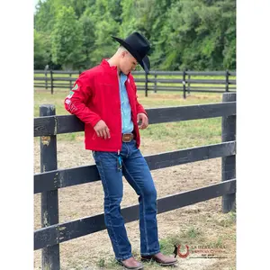 Ariat Men's Casual Crewneck Long Sleeve Plain Jacket, Mexico ROJA Style