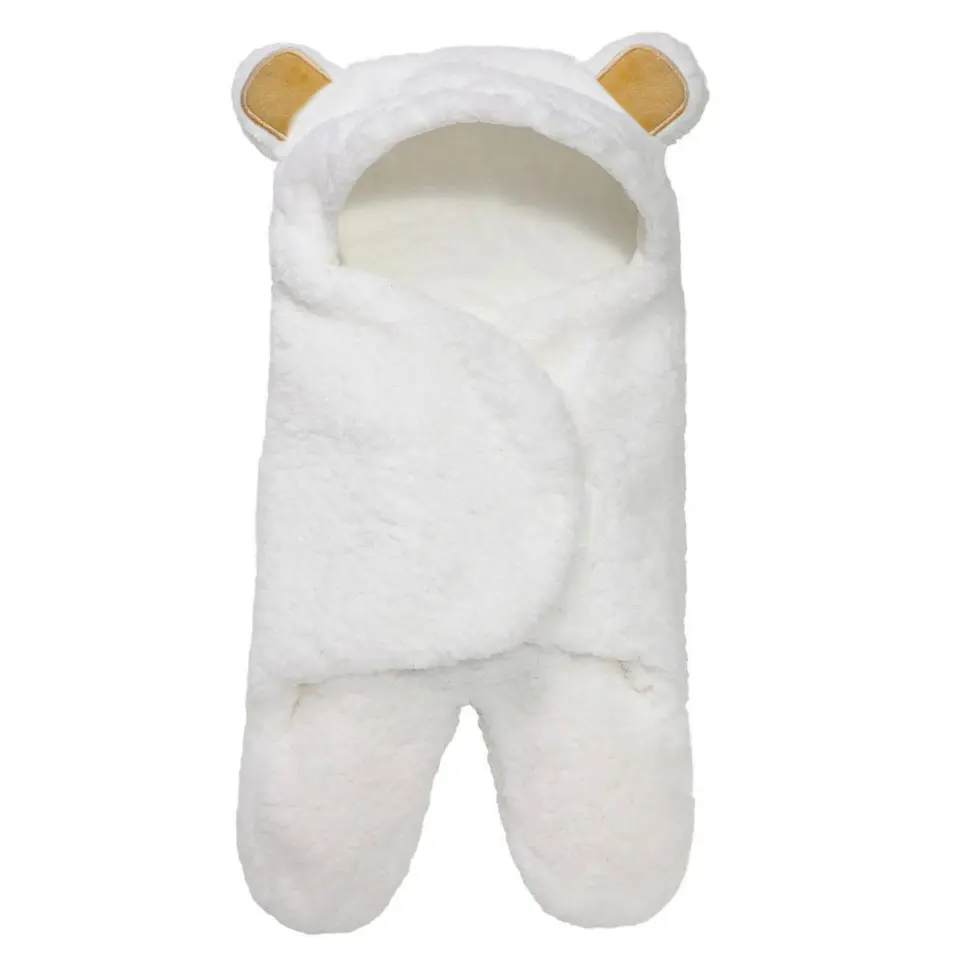 Jam Naturals-Cute Bear Organic Newborn Swaddle Wrap- Ideal Baby Registry Gift - Gender Neutral Soft Plush Receiving Blanket (Golden Brown)