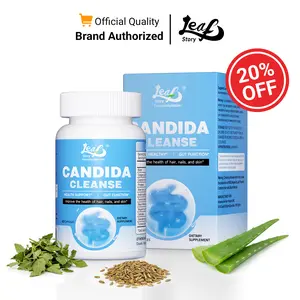 LeafStory Candida Balance For Women & Men, Oregano & Caprylic Acid Gut Health, Herbal Supplement Digestive & Intestinal Health Support, Flora Balance For Gut Health, 60 Capsules-S1