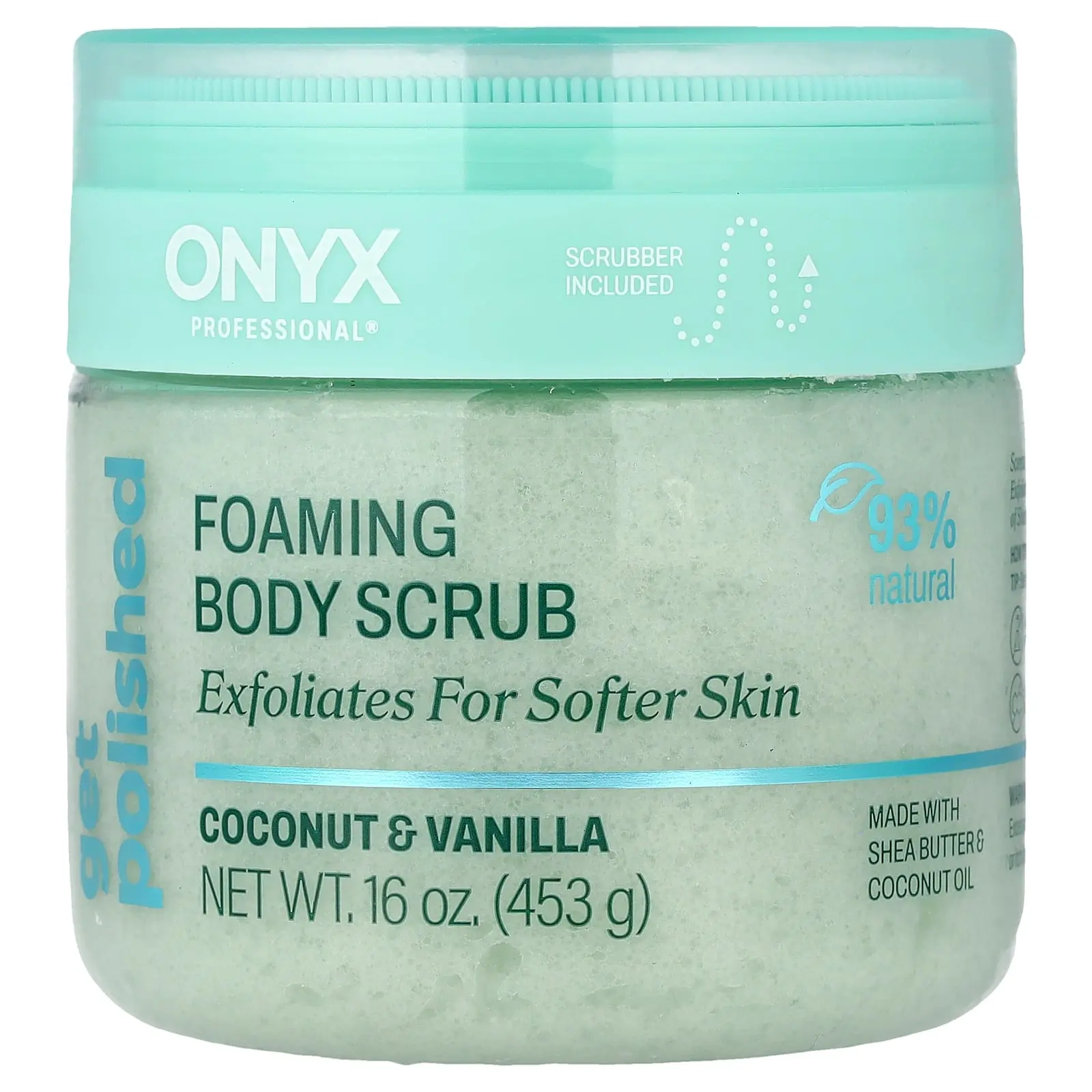Onyx Professional Get Polished, Foaming Body Scrub, Coconut & Vanilla, 16 oz (453 g)
