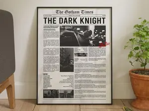 The Dark Knight, 18x24" DIGITAL, FHD Wall Decor, Wall Hangings, , Museum Poster, , Newspaper Poster, High Quality Print