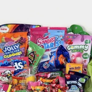 Medium-Size Snack Gift Set - Ambient Food Assortment with 2Lbs of candy Extra Sugar Candy and Themed Candy Confetti Dessert Assorted