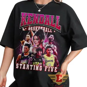 Vintage 90s Kendall Jenner Starting Five T-shirt - Perfect Gift For Fans Tshirt