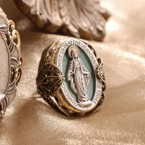 Queen of Miracles Our Lady Virgin Mary Madonna Ring R900