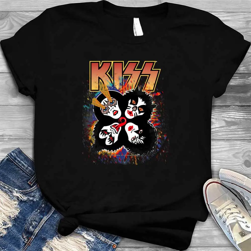 Kiss  The Band - Rock And Roll Over Splash Logo T-Shirt