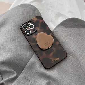 Vintage Copper Rust Color Amber + Potato Stand Protective Phone Case Cover Protection for Apple iPhone 17 Pro Max/17 Air/16 Pro Max/15 Pro/14 Pro Max/13 Pro/12 Casing Protector