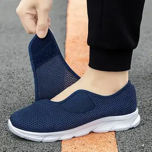 Women's Lightweight Diabetic Walking Shoes - Arch Support Orthopedic Sneakers with Adjustable Strap, Breathable Mesh Upper & Soft Canvas Lining for Swollen Feet, Neuropathy, and Comfortable All-Season Wear