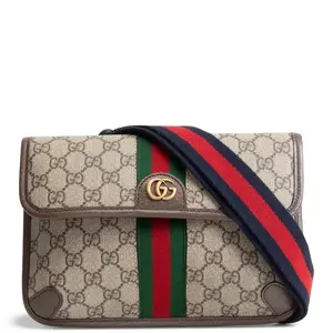 Pre-owned GUCCI GG Supreme Coated Canvas Belt Bags GG Supreme Ophidia Belt Bag