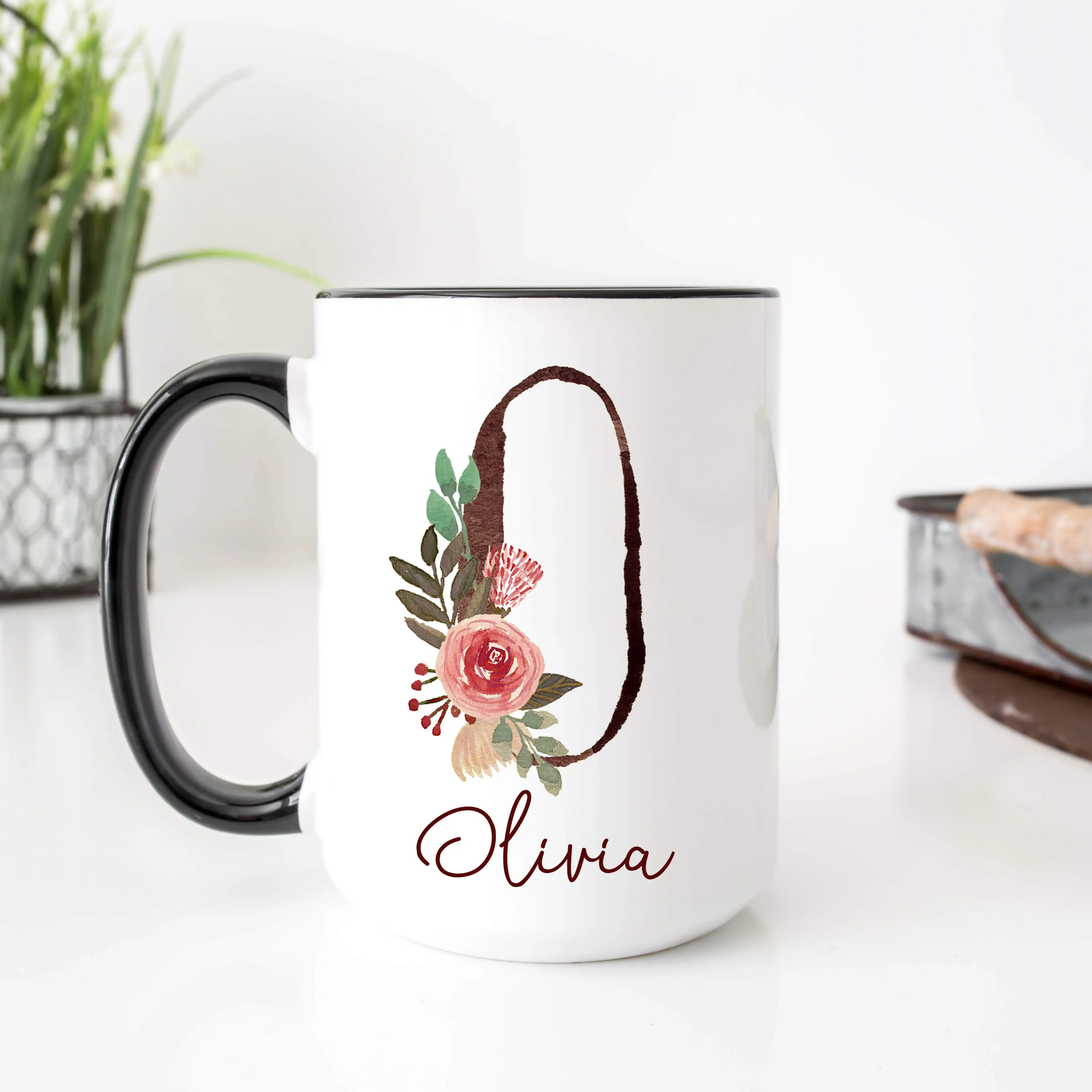 Personalized Name Alphabet Coffee Mug A-Z