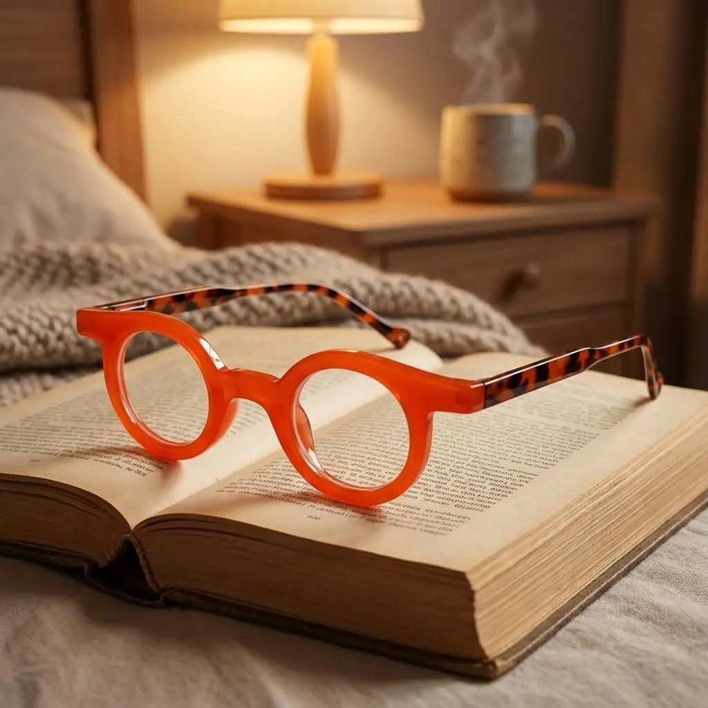 Y2K Chunky Round Reading Glasses Valentine s Day Gift 2026 for Women Anti Fatigue HD Lens Retro Style Daily Resin