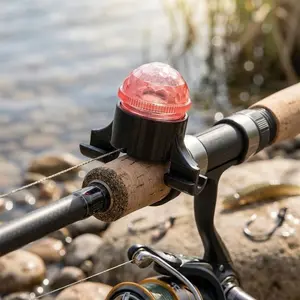 Night Fishing LED Bite Alarm Set: Portable Adjustable Flashing/Steady Alert, Ultra-Bright 100m Visible Display, Long Battery Life Glow Accessory for Night Fishing