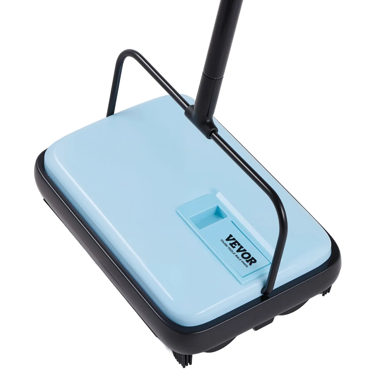【Father's Day Gift】VEVOR Cordless Carpet Sweeper, Manual Push with Swivel Head, 6.7" Wide Cleaning Width, 300 Ml ±5%% Dustbin Capacity, 0.18 lbs, Carbon Steel-ABS-PP Build, PVC Edge Brush, 0.18 lbs, Dirt Pickup for Home Pet Hair Grooming