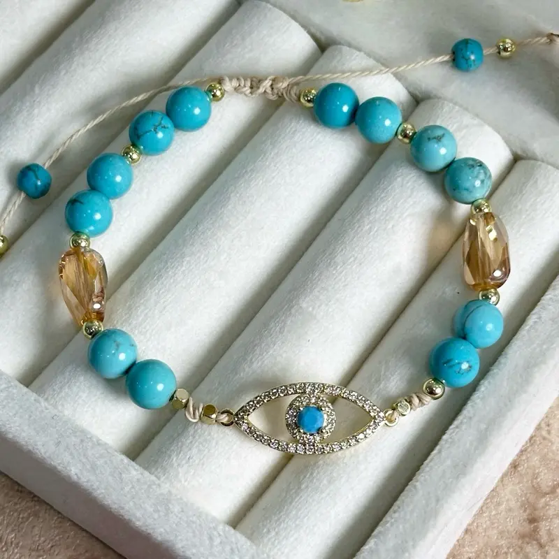 Eye brazalete turquesa ajustable