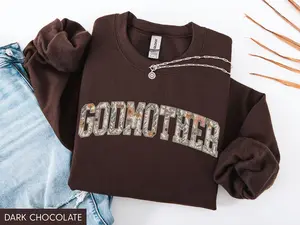 Godmother Sweatshirt, Godmother Sweater, Pregnancy Reveal to Friend, Godmother Gift from Goddaughter, Godmother Gift for Baptism