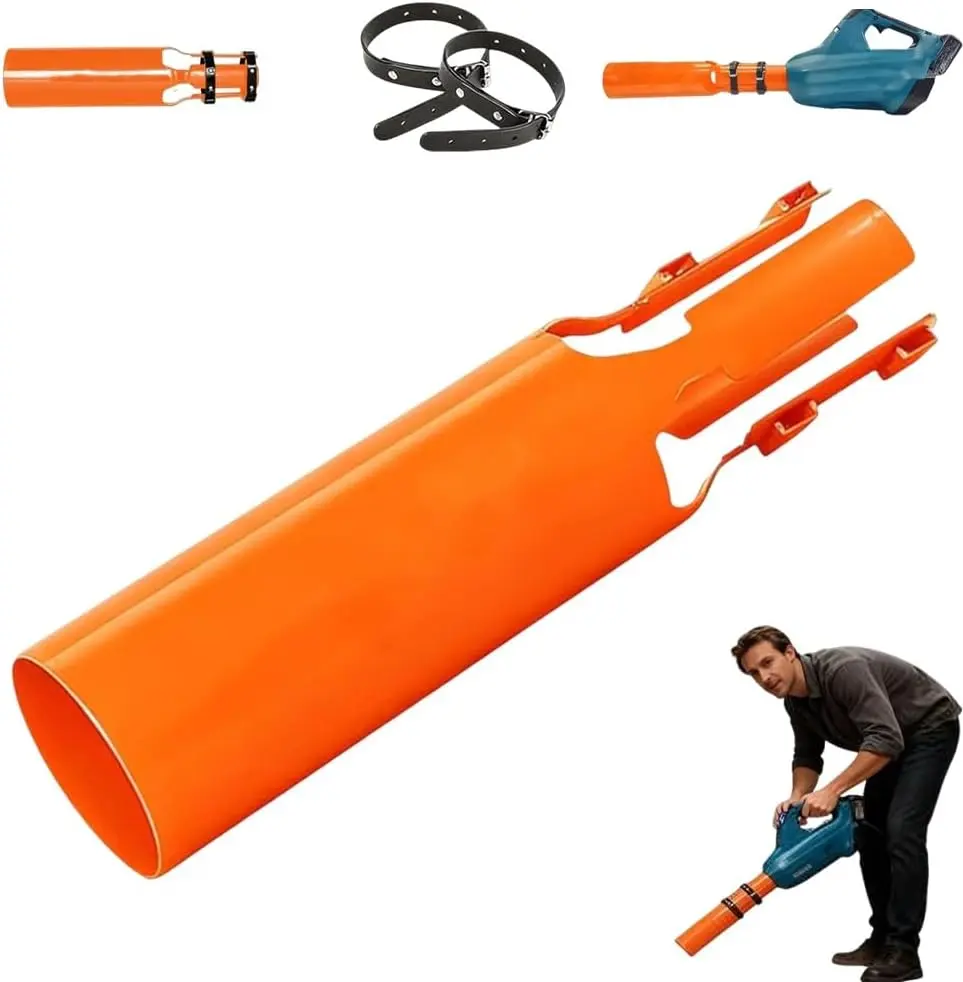 Leaf Blower Air Booster, 2X Blower Attachment for 1.5-2.75 Inch Cordless Round Nozzle