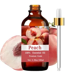 Peach Essential Oil 100ML/3.38oz, Pure Perfume Grade Care, Therapeutic, Aromatherapy, Hair & Skin Care, Massage, Diffuser Humidifier, Natural Scent, Fruity Scent, Long-Lasting Moisturizing