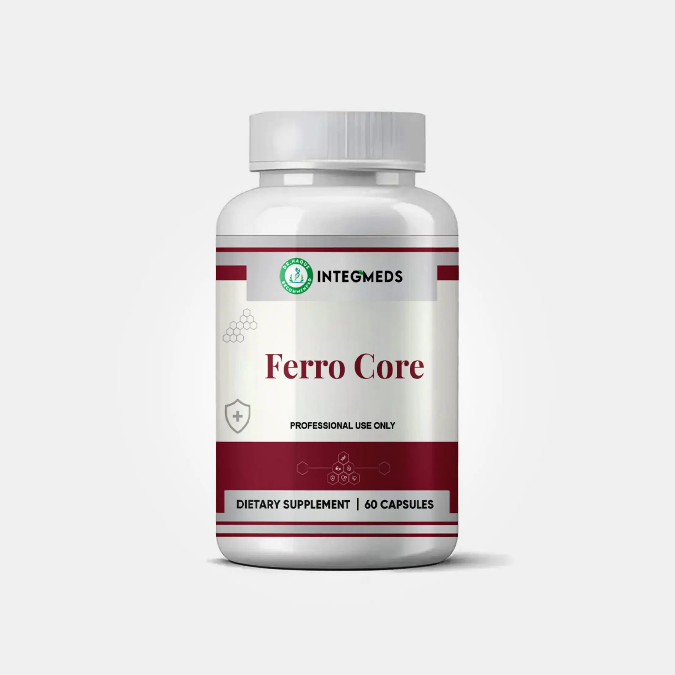 INTEGMEDS Ferro Core Iron Deficiency Supplement - Professional Use Only, 1 Cap, 40 Capsules