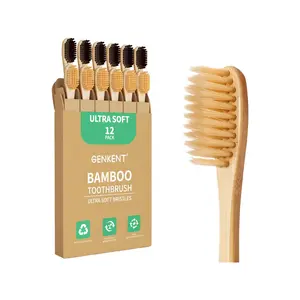 Ultra Soft Bamboo Toothbrush, 12 Pack, 0.15mm Bristles