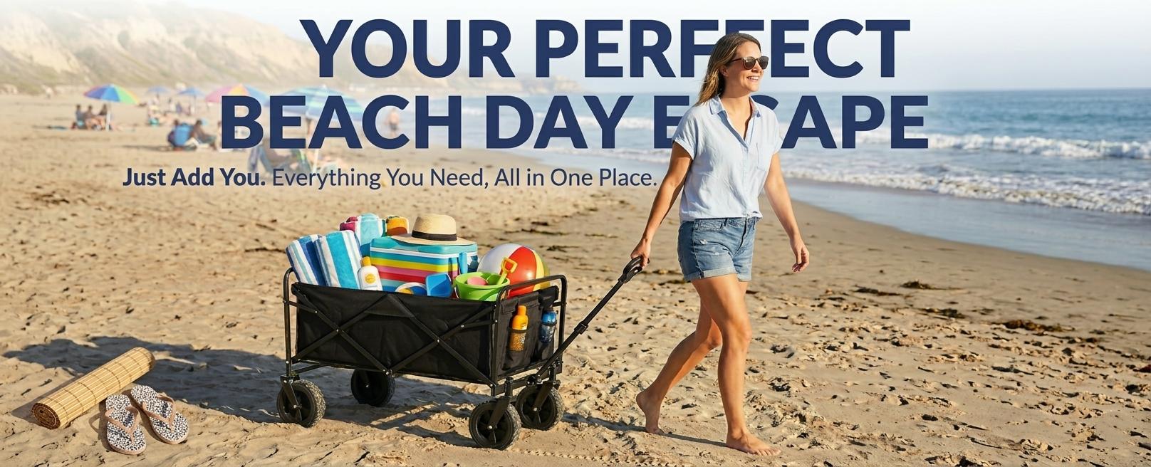 Heavy-Duty Folding Trolley Cart, Lightweight Adjustable Design for Camping & Soccer Fans, Waterproof Oxford, All-Terrain Tubeless Wheels with Brakes, 450 lbs Capacity, Mesh, Portable, Grocery Shopping Use