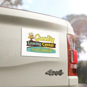 Quality Learing Center 1-800-FRAUD Car Magnet | School Logo Magnet