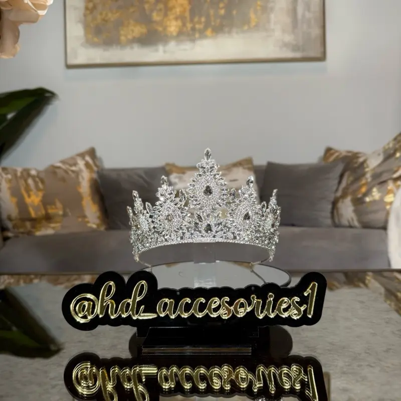 Silver Quinceañera Crown Silver Bridal Tiara