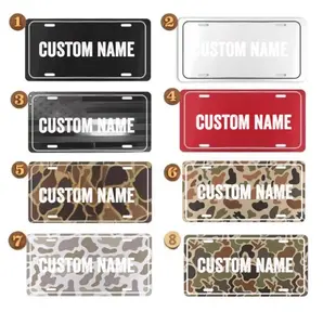 [ CAMO NATION ] Custom Name License Plate - Personalized Camo Vanity Tag - Heavy Duty Outdoor Hunter Style Car Decor - Custom Text Truck Accessory Gift