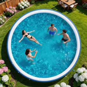 S9308229703Thick-walled round inflatable swimming pool, suitable for adults, families, and parties. Quick assembly and easy installation for use in backyards, outdoors, and gardens.