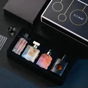 4PCS Set 105ml  Women's Perfume Gift Set, Long Lasting Floral Fruity Eau de Parfum, Luxury Fragrance Collection