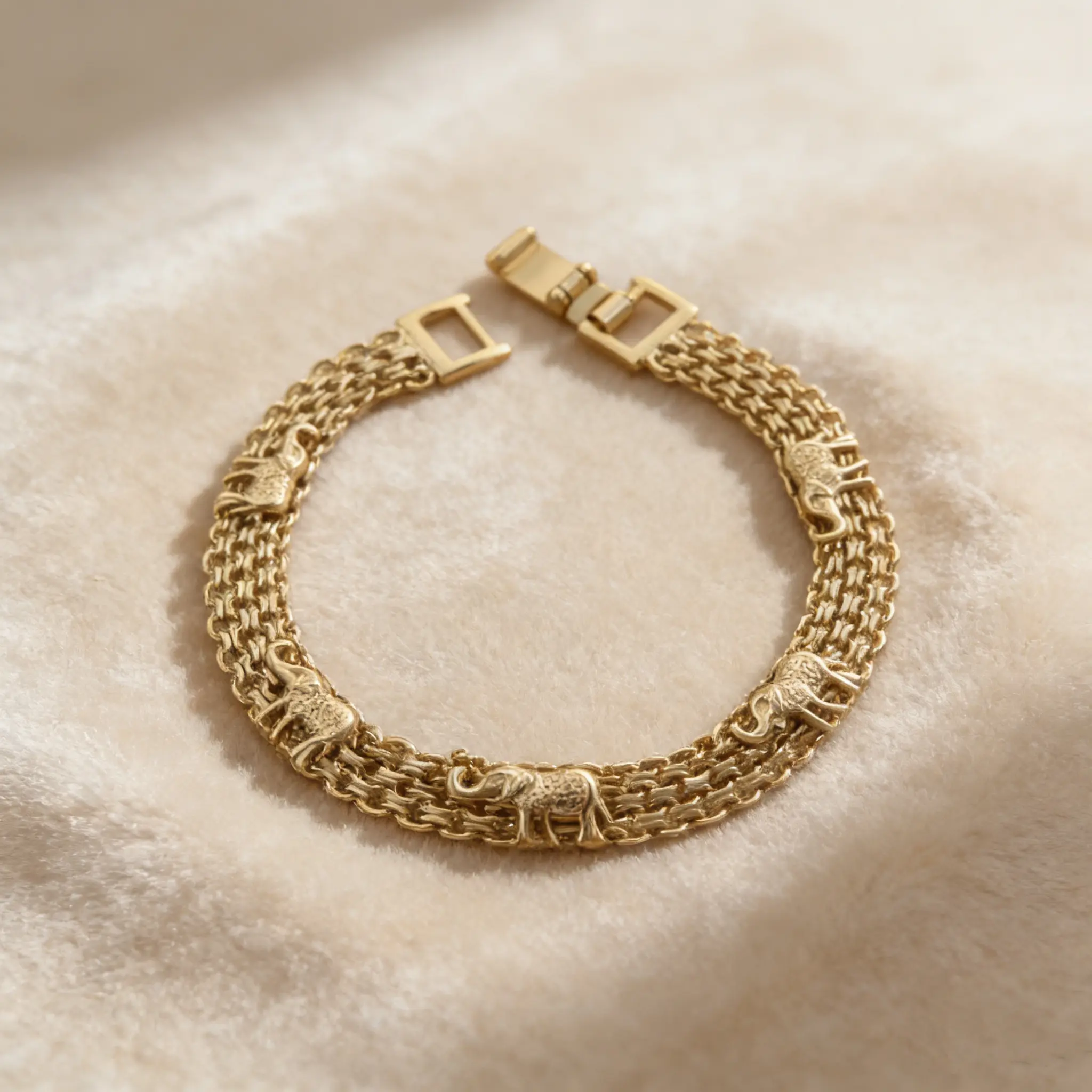 Unisex Woven Polyester Sports Wristband Bracelet - 7 in Size, Gold-Plated Metal Animal Charm, Elegant All-Seasons Fit, Casual Jewelry for Adults, TikTok Shop Back to School