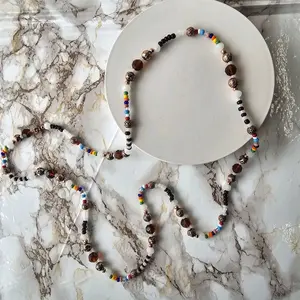 Agayu Eleke Necklace Collar de Agayu with Colorful Beads and Charms in Multi-Color Designs
