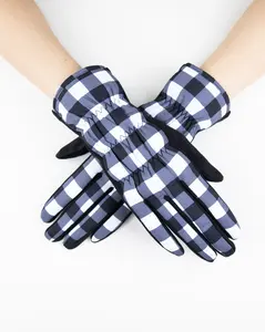 Women's Boxy Plaid Puffer Touch Screen Gloves Women's Boxy Plaid Puffer Touch Screen Gloves