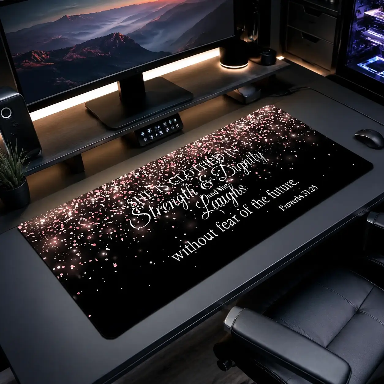 Glitter Pattern Mouse Pad, Rectangle Gaming Mouse Pad, Non-Slip Mousepad, Office Desk Keyboard Mouse Mat for Home Office Game Room Desk, Premium Multipurpose Mousepad, Gaming Items, Computer Desk Accessories