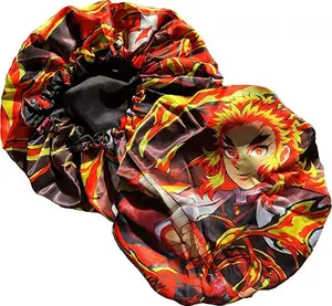Flame Hashira Silky Crown Bonnet for Women