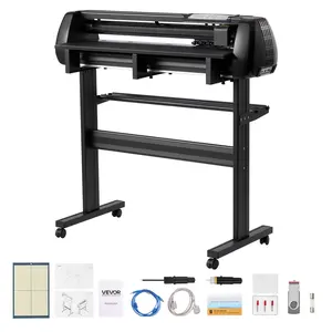 VEVOR Vinyl Cutter Plotter Machine - 34 in Max Feed Width, 0.1mm Precision, Dual-Blades, Adjustable Force & Speed, LED Display Screen, ABS+Alloy Build, Signmaster Software Included, Cutting/Scoring Tool for Beginners, Windows & macOS Compatible