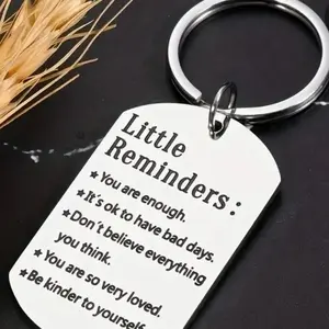 Key Chain Self Care for Mental Health & Positive Self Talk - Practical and Convenient Tool for Prioritizing Your Well-Being