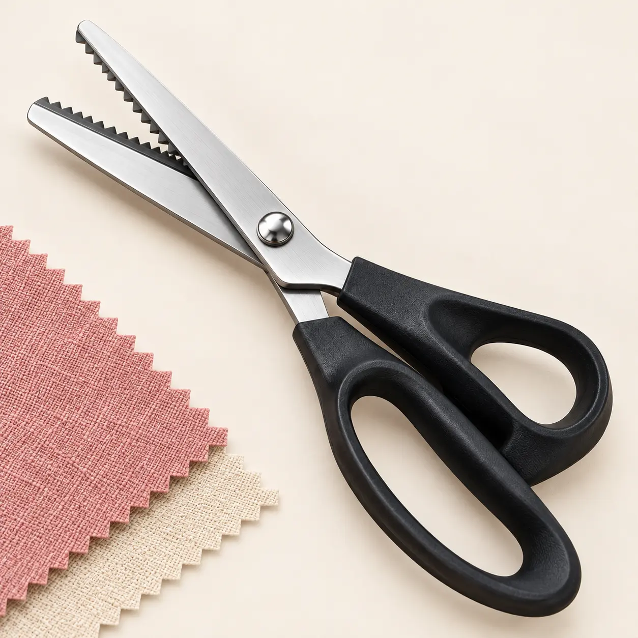 Steel Zig Zag Pinking Shears with Serrated Teeth - Durable,Sharp Sewing Tool for DIY Crafts,Dressmaking - Textiles & Sewing Supplies Accessory,pinking shears for fabric zigzag scissors fabric pinking scissors sewing scissors