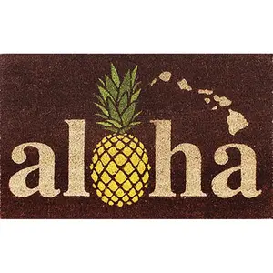 Hawaii Doormat 30" X 18" Aloha Pineapple Islands