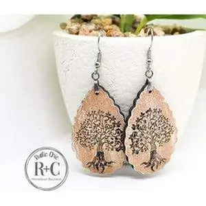 W-007 Tree of Life Earrings (Scallop)