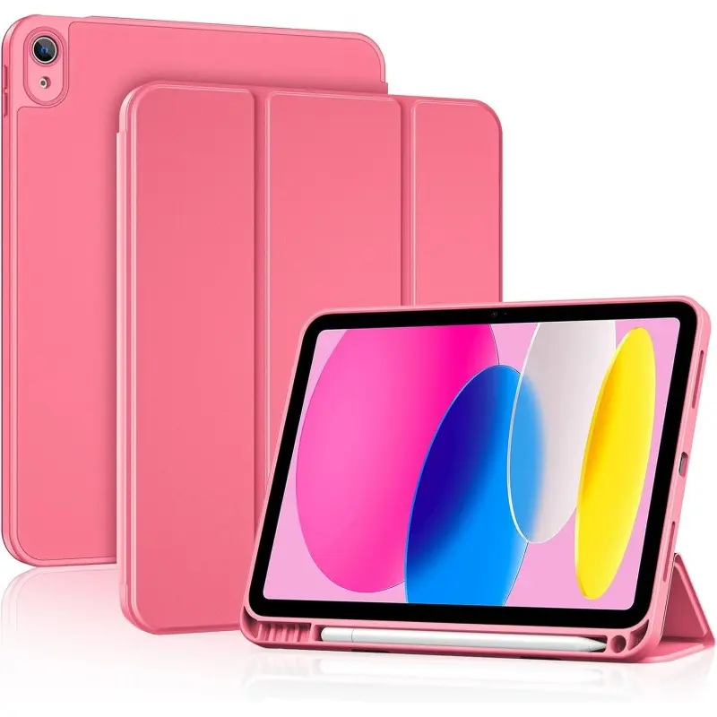 Foldable Slim Trifold Stand Tablet Case for iPad A16 11th/10th Gen (2025/2022, 11/10.9 in) - Summergarden Purple iPad Accessories with Pencil Holder, Hybrid Casing, Soft TPU Back, Screen Cover Protection by Summerwins