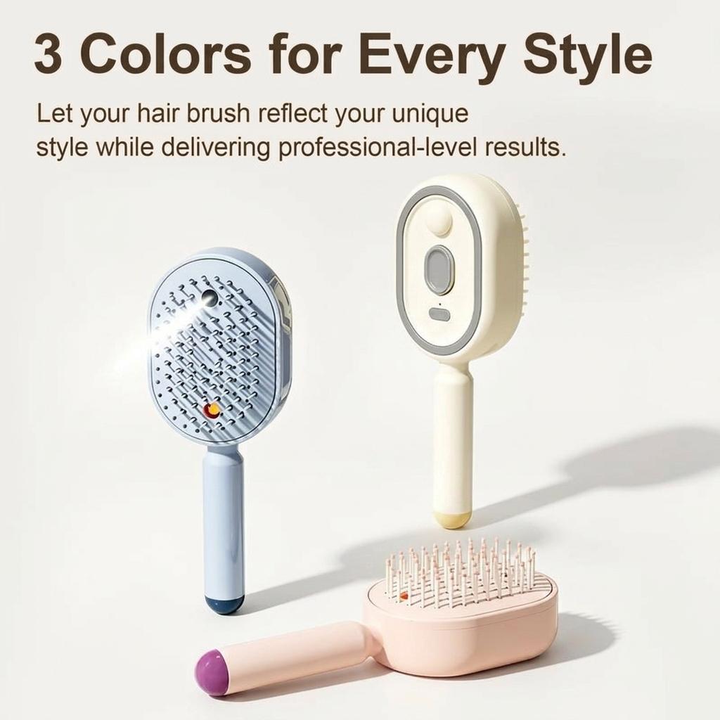 Electric Spray Air Cushion Massage Comb with Self-Cleaning, Anti-Tangle, Anti-Static, Volumizing Functions and Essential Oil Mist Aromatherapy Hair Care Electric Spray Air Cushion Massage Comb with Self-Cleaning, Anti-Tangle, Anti-Static, Volumizing Functions and Essential Oil Mist Aromatherapy Hair Care