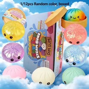 1/4/12pcs Cute expression big bread stress relieving toy. Relieve anxiety, slow rebound stress relief toys, fun interactive design, cute desktop accessories suitable for office workers, creative party gifts, holiday gifts, perfect gift choices