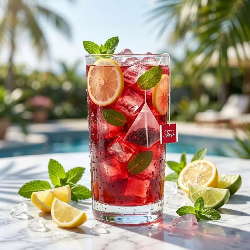 Té de Flor de Jamaica, 60 o 120 Bolsitas, Infusión Herbal Sin Cafeína, Sabor Ácido y Refrescante, Ideal para Bebidas Calientes o Frías, Bolsitas Individuales