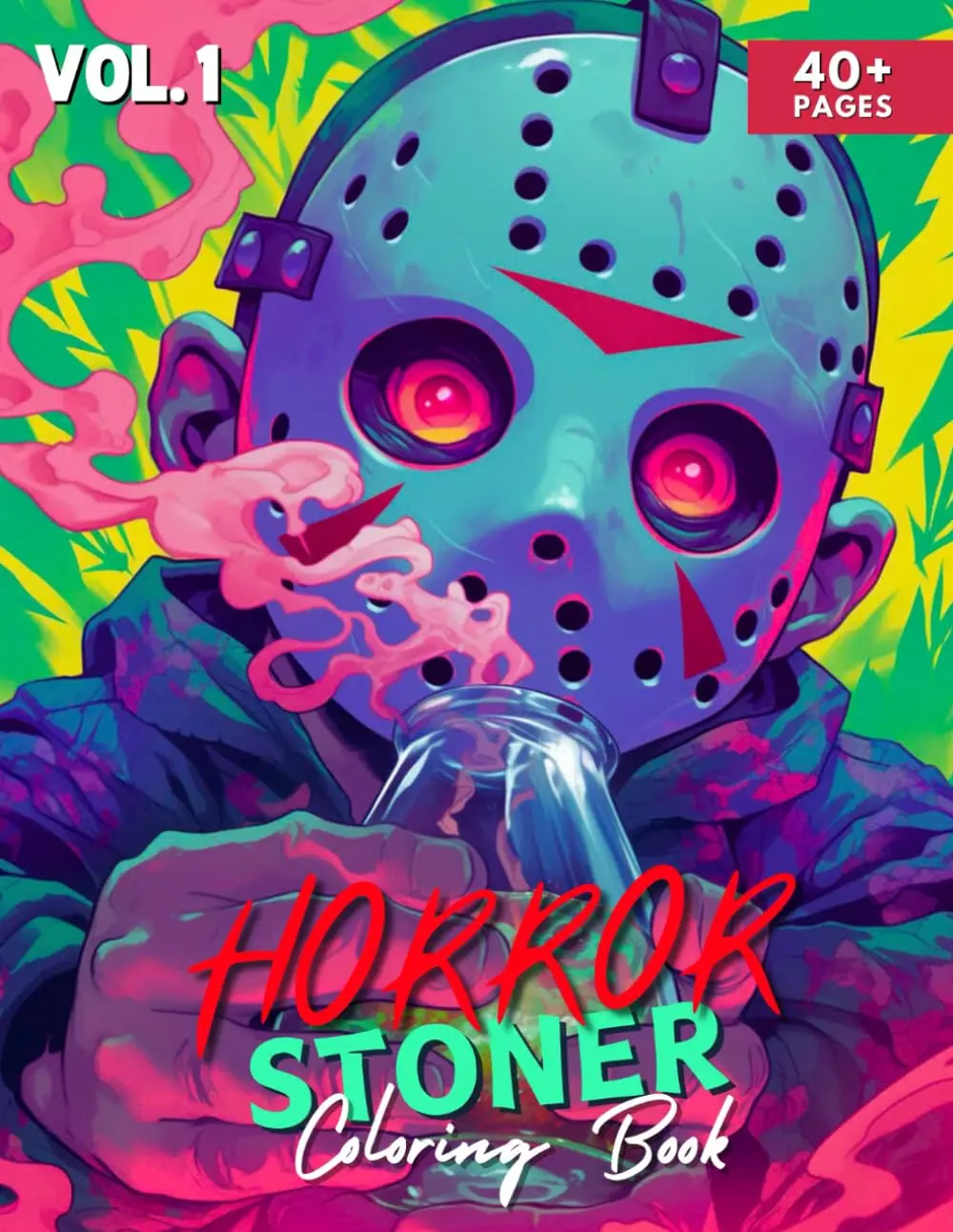 Horror Stoner Coloring Book: Spooky and Cute Chibi Horror Characters Weed Trippy for Relaxation and Stress Relief (Stoner & Trippy Coloring Books) Paperback