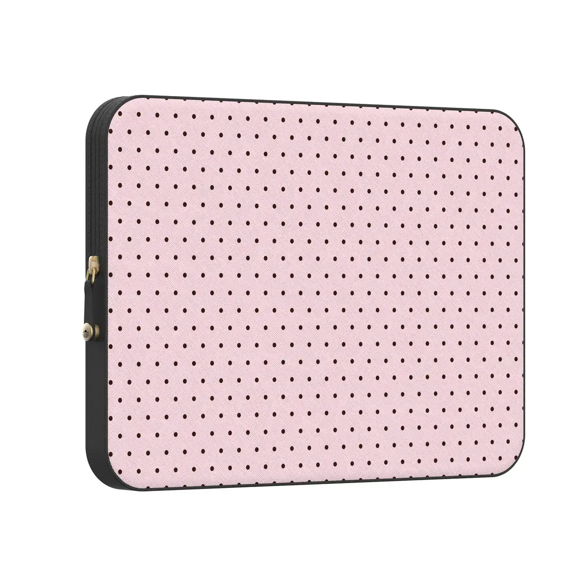 Casely PU Leather MacBook Laptop Sleeve Case - Pink Polka Dots, Magnetic Snap-Lock Closure, Reverse-Coil Zipper, Prevents Scratches and Scuffs, Water-Resistant Exterior