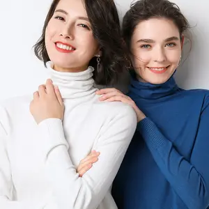 2025 Autumn and Winter New Women's Knitted Turtleneck Sweater Slim Fit Underwear Knitted Wool (Large Size Optional)